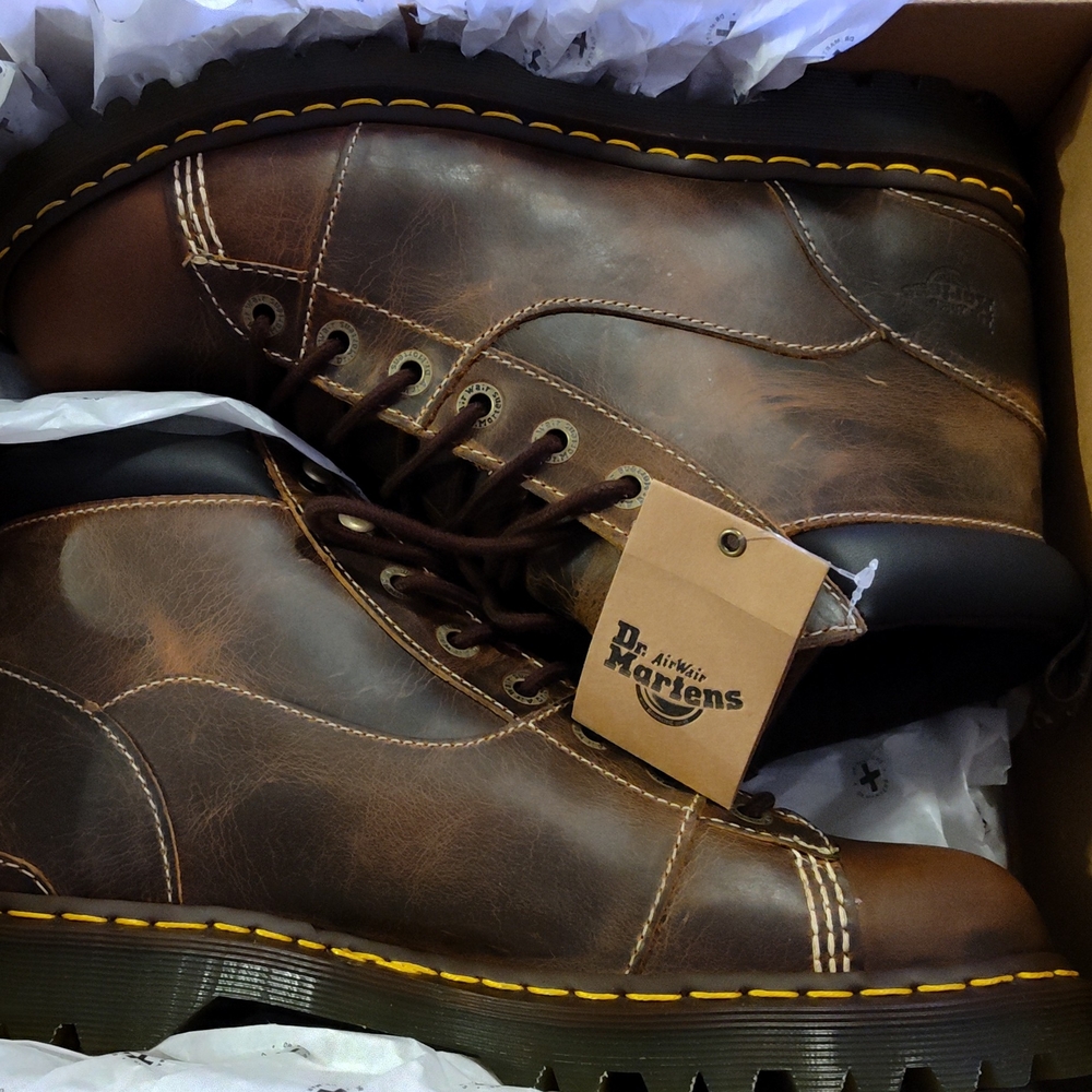 Dr. Martens Brown Leather Men's Boots